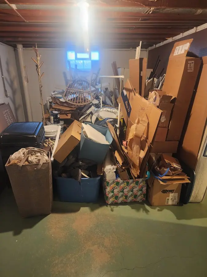 Roll-off dumpster container at job site for Roll Off Dumpster Rental in Cherryvale